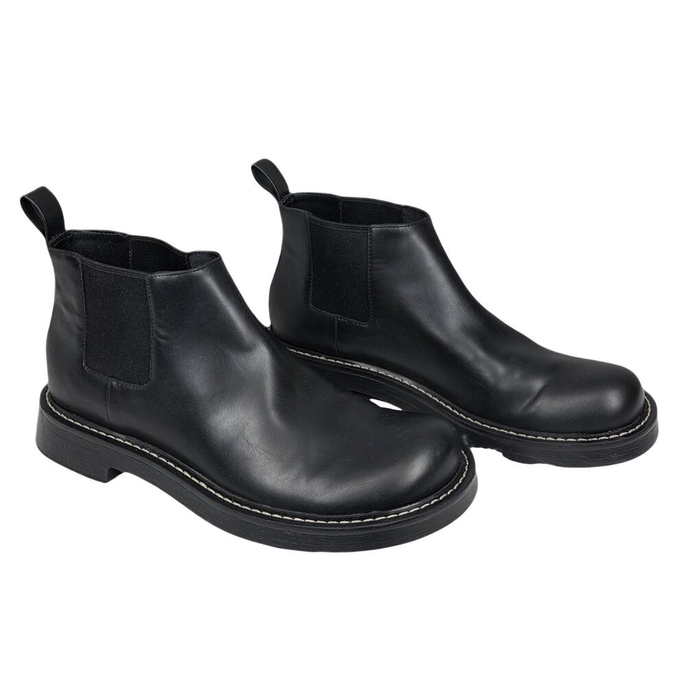 CHARLES & KEITH CHELSEA ANKLE WALKER BOOTS – WOMEN’S 40 (9-9.5) – BLACK LEATHER